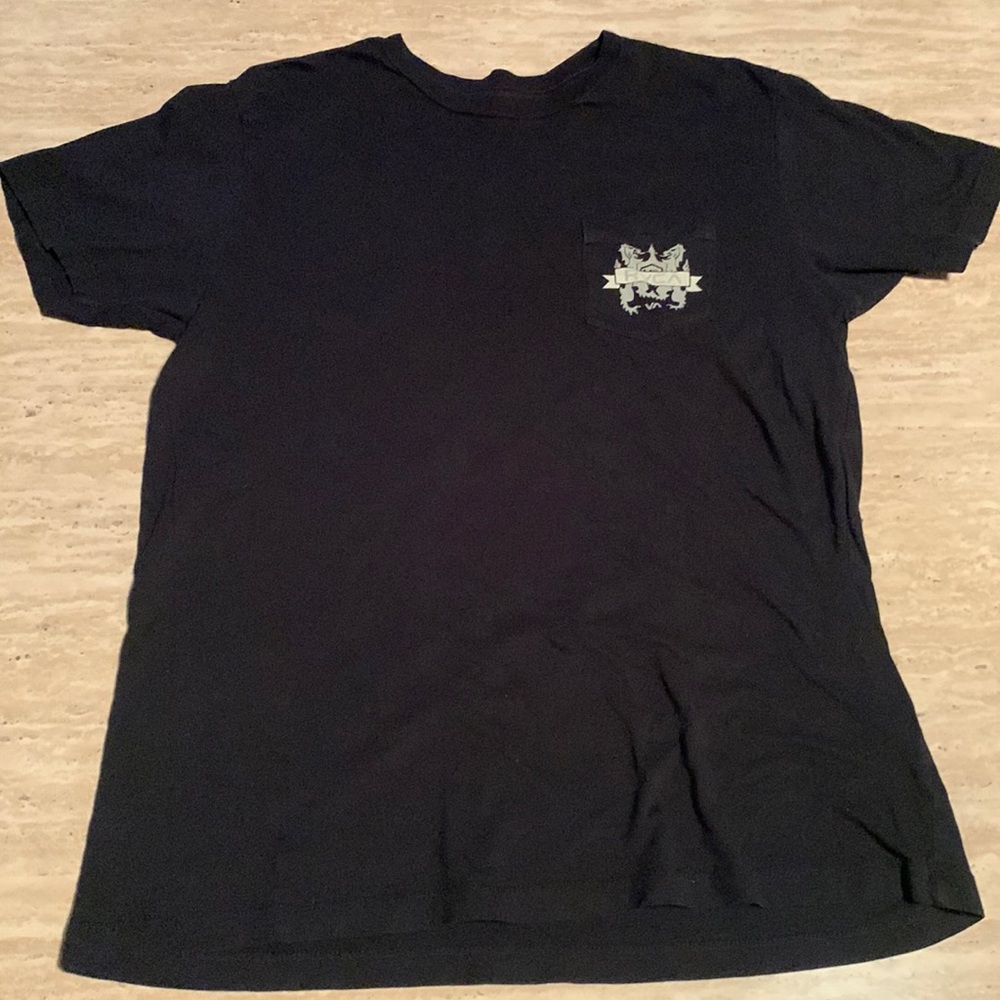 RVCA - crest pocket s/s tee - Dark Blue - Size Large - preowned